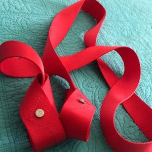Red yoga strap